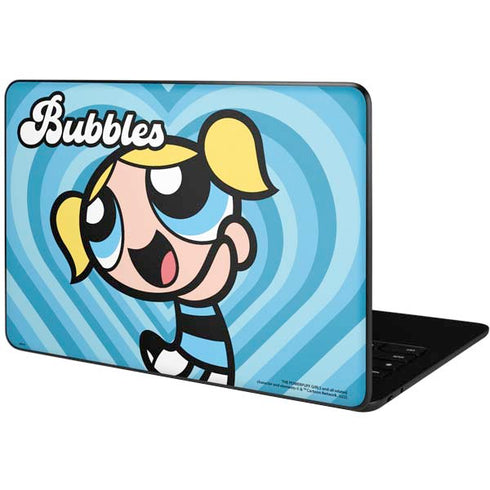 Cartoon Network Powerpuff Girls Bubbles Blue Hearts Google Pixelbook Go Skin